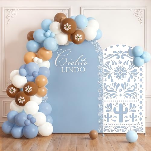 KARAQY Cielito Lindo Party-Dekorationen, 85 Stück, blau, braun, weiß, Cielito Lindo Ballon-Girlande-Set für mexikanische Talavera-Hochzeit, Geburtstag, Babyparty KARAQY Cielito Lindo Party-Dekorationen, 85 Stück, blau, braun, weiß, Cielito Lindo Ballon-Girlande-Set für mexikanische Talavera-Hochzeit, Geburtstag, Babyparty von KARAQY