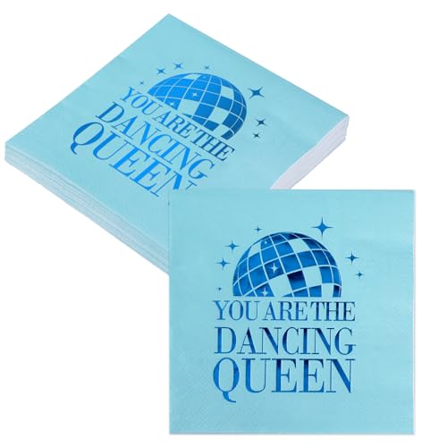 KARAQY Dancing Queen Servietten, 3-lagig, Einweg-Servietten, für Geburtstage und Feiertage, 20 Stück KARAQY Dancing Queen Servietten, 3-lagig, Einweg-Servietten, für Geburtstage und Feiertage, 20 Stück von KARAQY