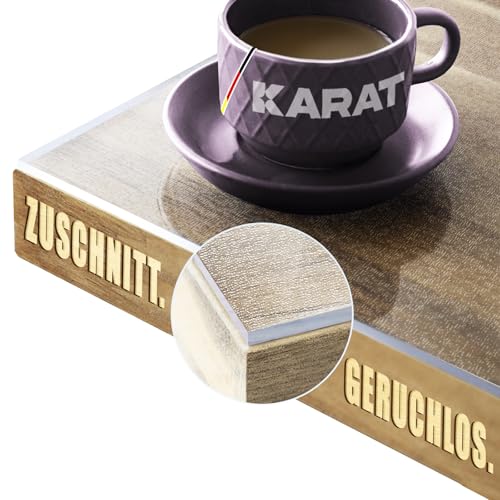 KARAT Transparente mattierte Tischfolie mit gerader Kante - Tischdecke nach Maß, Größe wählbar - Folie, Schutzfolie mattiert, Tischschutz (Imperial, B:110 x L:200 cm) von KARAT