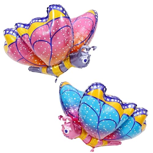 2 Stück Schmetterling Luftballon,4D Schmetterling Folienballon, XXL Bunt Schmetterlinge Themenballon,Schmetterling Deko Geburtstag,Ballon Geburtstag Deko,Kindergeburtstag Party 2 Stück Schmetterling Luftballon,4D Schmetterling Folienballon, XXL Bunt Schmetterlinge Themenballon,Schmetterling Deko Geburtstag,Ballon Geburtstag Deko,Kindergeburtstag Party von KARELLS