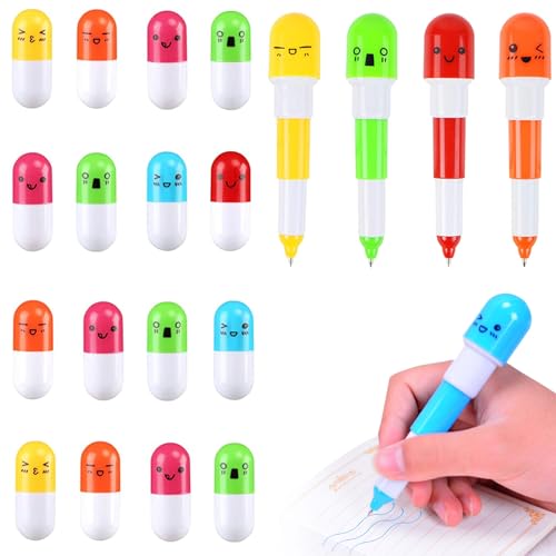Mini Kapsel Stifte Pillen Kugelschreiber Kreativer, Mini Pillen Kugelschreiber, 20 Stück Mini Kapsel Stifte, Mini Kapsel Stifte Pillen,Druckkugelschreiber,für Schule,Büro und Zuhause (Farbe Zufällig) Mini Kapsel Stifte Pillen Kugelschreiber Kreativer, Mini Pillen Kugelschreiber, 20 Stück Mini Kapsel Stifte, Mini Kapsel Stifte Pillen,Druckkugelschreiber,für Schule,Büro und Zuhause (Farbe Zufällig) von KARELLS