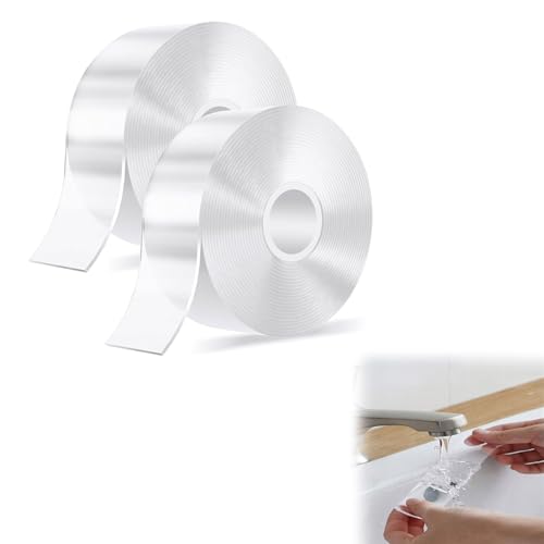 6M Doppelseitiges Klebeband Extra Stark Transparent, 2 Rollen Nano Double Sided Tape, Abnehmbar Spurlos Klebeband Doppelseitig Dünn für Teppich, Foto Wand, Küche, Zuhause, Auto oder Outdoor 6M Doppelseitiges Klebeband Extra Stark Transparent, 2 Rollen Nano Double Sided Tape, Abnehmbar Spurlos Klebeband Doppelseitig Dünn für Teppich, Foto Wand, Küche, Zuhause, Auto oder Outdoor von KARELLS