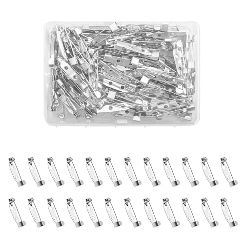 Broschennadeln,100 Stück Broschennadel,20 mm Sicherheitsnadel,Broschennadeln Pins,Sicherheitsnadeln,für DIY Handwerk,Schmuck- und Handarbeiten von KARELLS
