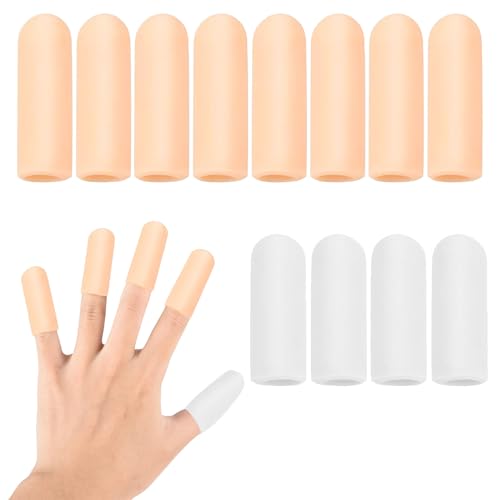 Fingerschutz, 12 Stück Fingerschutz Silikon, Gel Fingerlinge, Fingerhülsen, Daumenschutz, Silikon Fingerschützer, Fingerschutz Bei Verletzung, Fingerschutz Unterstützung, Fingerlinge Daumenschutz von KARELLS