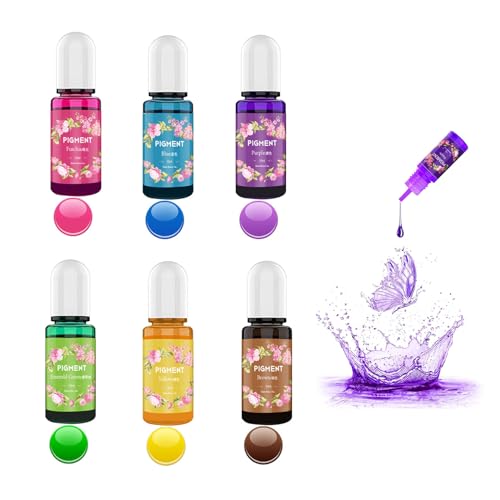 Kerzen Farben Wachs, Wachs Kerzen Farbe, 6 Stück Kerzenfarben, 10ml Kerzenwachs Farbe, Kerzen Färben, Flüssiger Kerzenwachs Farbstoff, für Sojawachs, Bienenwachs, kerzen wachs färben für DIY von KARELLS