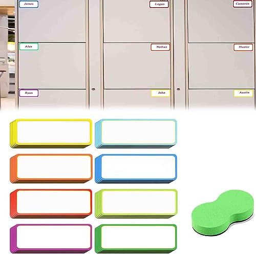 Magnetstreifen Beschreibbar, Abwischbare Magnete, Magnet-Etiketten, Farbige Magnetschilder, Magnet-Etiketten für Whiteboards, Abwischbare Magnetschilder, Universelle Whiteboard Magnete, 27 Stück von KARELLS