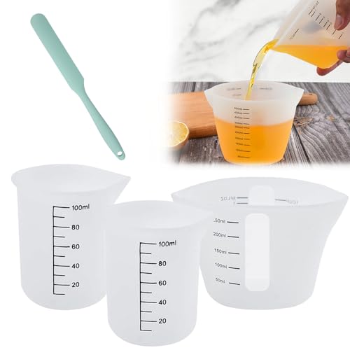Messbecher Krüge Silikon,Messbecher,Silikon-Messbecher,Silikonbecher,Mischbecher Epoxidharz Silicone,Measuring Cups Mischbecher,mit Skala Clear,Silikon Becher Set,3 Stück Messbecher Krüge Silikon,Messbecher,Silikon-Messbecher,Silikonbecher,Mischbecher Epoxidharz Silicone,Measuring Cups Mischbecher,mit Skala Clear,Silikon Becher Set,3 Stück von KARELLS