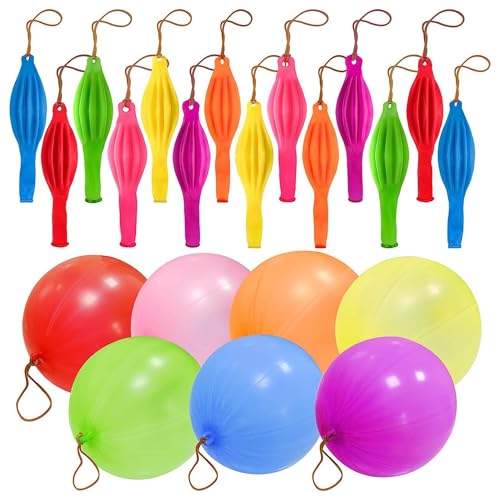 Punch Balloons, großer Ballon, 30 Stück, große Luftballons, perforiert, aus Latex, Partyspielzeug für Kinder, bunte Luftballons, Zubehör für Geburtstagsfeiern, Hochzeiten, Partys, wiederverwendbar von KARELLS