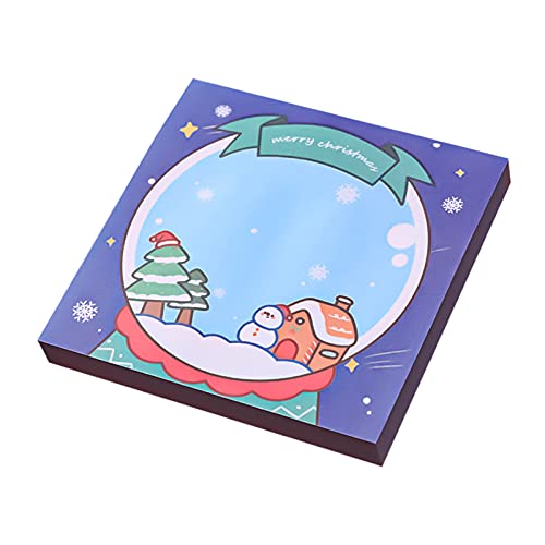KAREN66 Weihnachten Mini Notizbuch 50 Blatt Kinder Kleine Weihnachten Notizblöcke Tragbare Tasche Notebooks Weihnachtsmann, Schneemann, Rentier Muster Schreibblock für Mädchen Jungen (E) von KAREN66