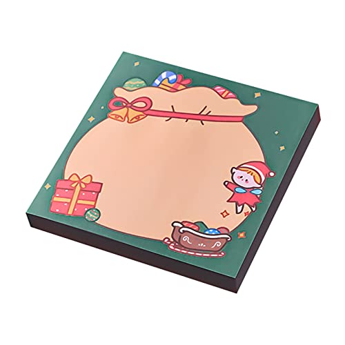KAREN66 Weihnachten Mini Notizbuch 50 Blatt Kinder Kleine Weihnachten Notizblöcke Tragbare Tasche Notebooks Weihnachtsmann, Schneemann, Rentier Muster Schreibblock für Mädchen Jungen (F) von KAREN66