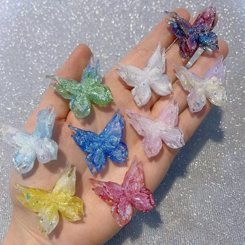 KARLOR 10 Stück 3D Schmetterling Deko, Leuchtend Schmetterlinge Harz Kristall Schimmer Dekoration DIY Haarschmuck Accessoires Charms Kette Anhänger Zubehör Bastelzubehör Glow in Dark KARLOR 10 Stück 3D Schmetterling Deko, Leuchtend Schmetterlinge Harz Kristall Schimmer Dekoration DIY Haarschmuck Accessoires Charms Kette Anhänger Zubehör Bastelzubehör Glow in Dark von KARLOR