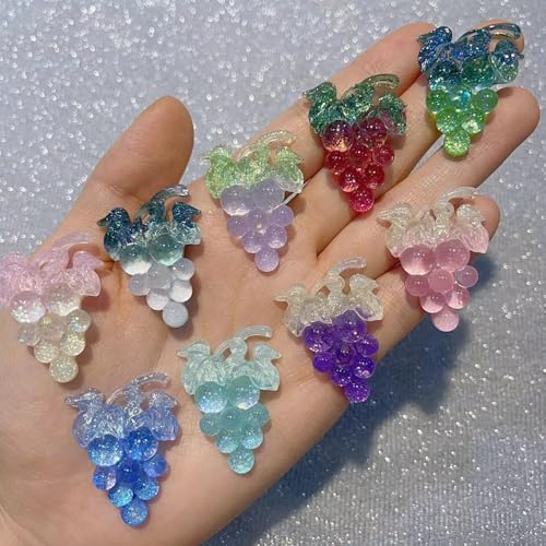 KARLOR 15 Stück Kristall Trauben Deko, Leuchtend Traube Harz mit Schimmer Dekoration DIY Haarschmuck Accessoires Charms Kette Anhänger Zubehör DIY-Bastelzubehör DIY Handycase Glow in Dark KARLOR 15 Stück Kristall Trauben Deko, Leuchtend Traube Harz mit Schimmer Dekoration DIY Haarschmuck Accessoires Charms Kette Anhänger Zubehör DIY-Bastelzubehör DIY Handycase Glow in Dark von KARLOR