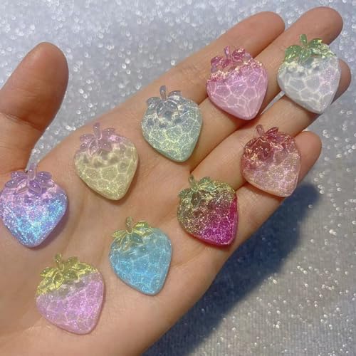KARLOR 20 Stück Kristall Erdbeere Deko, Fluoreszierend Erdbeere Harz Farbverlauf dekorative Erdbeeren colorful Strawberry Accessoires Haarnadel Zubehör Schmuck DIY-Bastelzubehör Glow unter UV Licht KARLOR 20 Stück Kristall Erdbeere Deko, Fluoreszierend Erdbeere Harz Farbverlauf dekorative Erdbeeren colorful Strawberry Accessoires Haarnadel Zubehör Schmuck DIY-Bastelzubehör Glow unter UV Licht von KARLOR