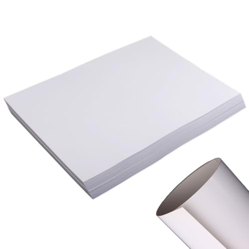 KARLOR 50 Blatt Karton Papier A4 250g weiß Dickes Papier zum Drucken Basteln Malen A4 Kartonpapier Fotokarton Tonkarton Pappe Weiß geeignet für Laser Tintenstrahldruck von KARLOR