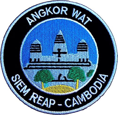 Angkor Wat Siem Reap Cambodia (3,5 - 9 cm) bestickter Aufnäher zum Aufbügeln von KARMA PATCH