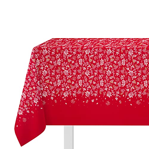 KASANOVA Tischdecke aus Baumwolle 140 x 240 cm Leaf rot rot Textil Tisch und Küche KASANOVA Tischdecke aus Baumwolle 140 x 240 cm Leaf rot rot Textil Tisch und Küche von KASANOVA
