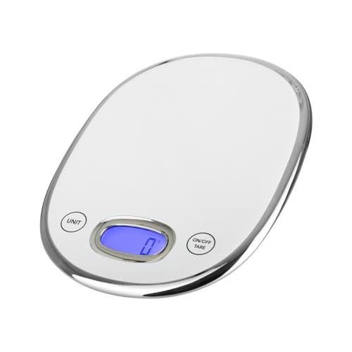 Kasanova 1 TRAZZI WEISS CHROM FLACHE DIGITALE WAAGE 5KG, ABS-Kunststoff Radiergummi Elektronische Komponenten Kasanova 1 TRAZZI WEISS CHROM FLACHE DIGITALE WAAGE 5KG, ABS-Kunststoff Radiergummi Elektronische Komponenten von KASANOVA