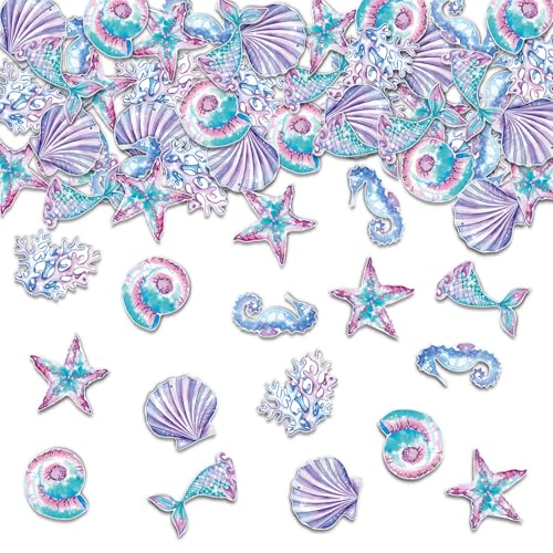 KASESSS 100 Stück Meerjungfrau Konfetti, Konfetti Hochzeit Deko, Tischdeko Geburtstag, Traum Einschulung Deko, Streudeko Tischdeko Konfettis für Geburtstage Party Jubiläen DIY Dekoration Blau Violett KASESSS 100 Stück Meerjungfrau Konfetti, Konfetti Hochzeit Deko, Tischdeko Geburtstag, Traum Einschulung Deko, Streudeko Tischdeko Konfettis für Geburtstage Party Jubiläen DIY Dekoration Blau Violett von KASESSS