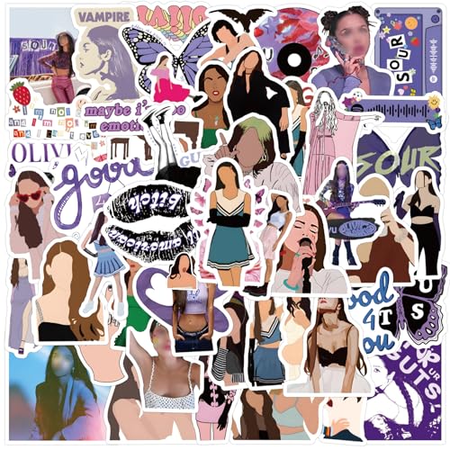KASESSS 110PCS Aufkleber für Olivia, Pop-Sänger-Aufkleber, Cartoon Scrapbook Stickers, Wasserfeste Aufkleber Musik für Olivia Fans, Laptop Sticker für Wasserflaschen, Gitarre, Buch, Skateboard, Koffer KASESSS 110PCS Aufkleber für Olivia, Pop-Sänger-Aufkleber, Cartoon Scrapbook Stickers, Wasserfeste Aufkleber Musik für Olivia Fans, Laptop Sticker für Wasserflaschen, Gitarre, Buch, Skateboard, Koffer von KASESSS