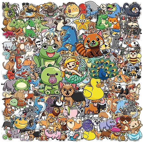 KASESSS 200 Stück Sticker Kinder Tiere, Sticker Set Kinder Karikatur, Aufkleber Kinder, Sticker Tiere, Wiederverwendbare Sticker Kinder, Auto Laptop Telefon Gitarre Skateboard Aquarell Wasserfeste KASESSS 200 Stück Sticker Kinder Tiere, Sticker Set Kinder Karikatur, Aufkleber Kinder, Sticker Tiere, Wiederverwendbare Sticker Kinder, Auto Laptop Telefon Gitarre Skateboard Aquarell Wasserfeste von KASESSS