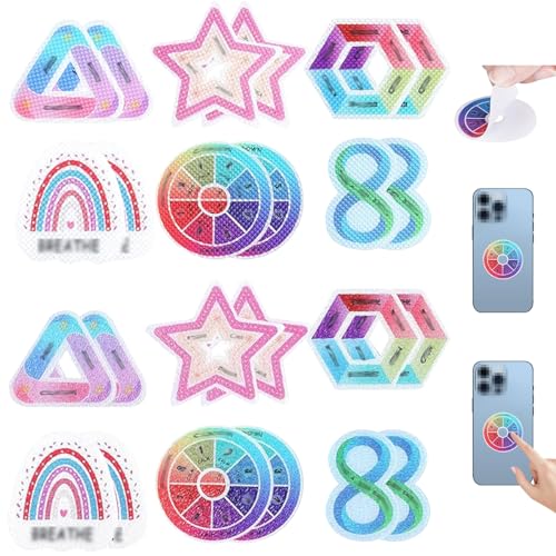 KASESSS 24 Stück Angst Sensorische Aufkleber, Sticker Aesthetic mit 2 Texturen, Wasserfeste Aufkleber, Handy Aufkleber Taktile für Kinder Teenager Erwachsene für Schreibtisch Handy Laptop Scrapbook KASESSS 24 Stück Angst Sensorische Aufkleber, Sticker Aesthetic mit 2 Texturen, Wasserfeste Aufkleber, Handy Aufkleber Taktile für Kinder Teenager Erwachsene für Schreibtisch Handy Laptop Scrapbook von KASESSS