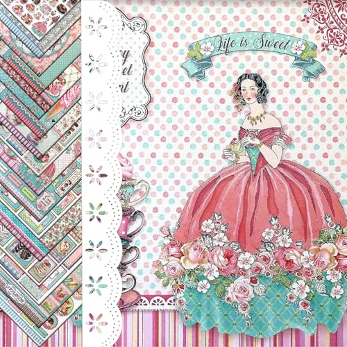 KASESSS 32 Stück Dessert Scrapbooking Papier, 20*20cm Scrapbook Zubehör, Scrapbook Papier, Motivpapier, DIY Handgeschöpftes Deko-Papier, Muster für den Nachmittagstee für Scrapbook Tagebuch Notizbuch KASESSS 32 Stück Dessert Scrapbooking Papier, 20*20cm Scrapbook Zubehör, Scrapbook Papier, Motivpapier, DIY Handgeschöpftes Deko-Papier, Muster für den Nachmittagstee für Scrapbook Tagebuch Notizbuch von KASESSS