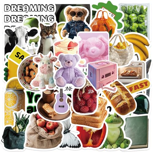 KASESSS 90 Stück Funny Sticker, Sticker Aesthetic, Y2k Aufkleber, Kindle Stickers Wasserdicht Vinyl, Kätzchen dekorative Aufkleber für Laptop Snowboard Koffer Scrapbook Skateboard Gepäck Graffiti von KASESSS