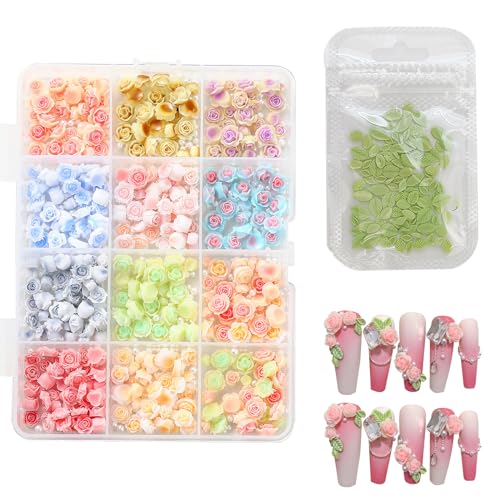 KASESSS Blumen Nail Charms, Harz Charms Nägel, 3D Rosen Nagel Charms, Flower Nail Art Charms mit Perlen und Blätter, 12Farben Nagelschmuck, Nail Charm für Mädchen Frauen DIY Nailart Dekoration Zubehör KASESSS Blumen Nail Charms, Harz Charms Nägel, 3D Rosen Nagel Charms, Flower Nail Art Charms mit Perlen und Blätter, 12Farben Nagelschmuck, Nail Charm für Mädchen Frauen DIY Nailart Dekoration Zubehör von KASESSS