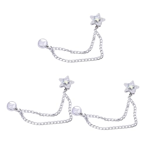 3 x Kleiderklammern mit Kette, schöne Schleifen, Knöpfe, Herz-Hosen-Clips, abnehmbare Nadeln 3 x Kleiderklammern mit Kette, schöne Schleifen, Knöpfe, Herz-Hosen-Clips, abnehmbare Nadeln von KASFDBMO