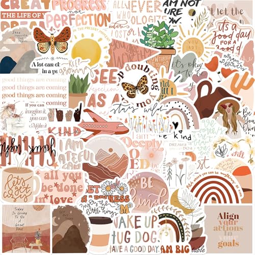 50 Blätter Motivationsaufkleber Inspirierender Aufkleber Laptop Aufkleber Asthetic Decal Scrapbooking Sticker Für Erwachsene von KASFDBMO