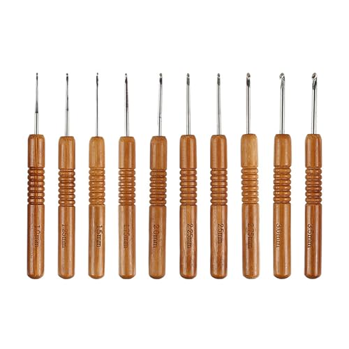 9pcs Ergonomischer Häkelhaken 2 0 Mm Bis 6 0 Mm Holzgriff Häkelhakennadel Anfänger Häkelhaken Zum Häkeln Von Stricken Häkelnadel von KASFDBMO
