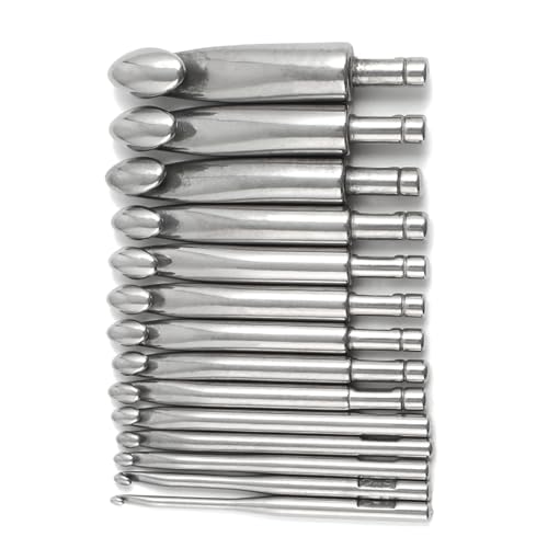 Große Häkelhaken Setzen Große Metallhäkchen Haken Für Dicke Garn Ergonomisch Edelstahl Häkelhaken Für Erwachsene Kinder Große Häkelhaken Setzen Große Metallhäkchen Haken Für Dicke Garn Ergonomisch Edelstahl Häkelhaken Für Erwachsene Kinder von KASFDBMO