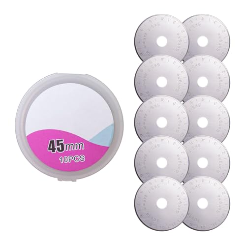 KASFDBMO 5/10 Stcs Drehschneiderscheiben 45 Mm Rotationsschneiderersatzscheiben Für Quiltpapier Stoff Scrapbooking Nähen von KASFDBMO