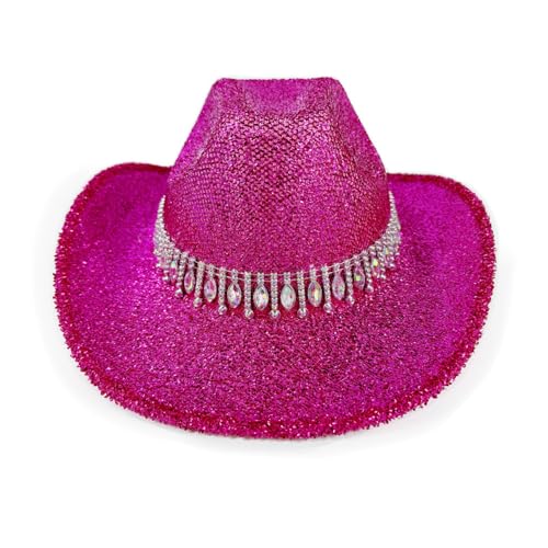 KASFDBMO Cowgirl-Hut mit Schmucksteinen, schwerer Kristall, Panama-Hut, Überraschung, Mädchen, Jungen, Brauthut für Karneval, Musikfestival, Strass, Cowboyhüte KASFDBMO Cowgirl-Hut mit Schmucksteinen, schwerer Kristall, Panama-Hut, Überraschung, Mädchen, Jungen, Brauthut für Karneval, Musikfestival, Strass, Cowboyhüte von KASFDBMO