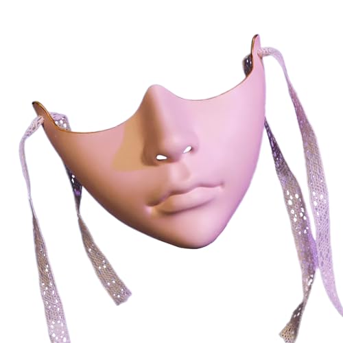 KASFDBMO Halloween-Kostüm, Maskerade, weißes halbes Gesicht für Damen und Herren, Cosplay-Enthusiasten, Maskerade-Dekoration KASFDBMO Halloween-Kostüm, Maskerade, weißes halbes Gesicht für Damen und Herren, Cosplay-Enthusiasten, Maskerade-Dekoration von KASFDBMO