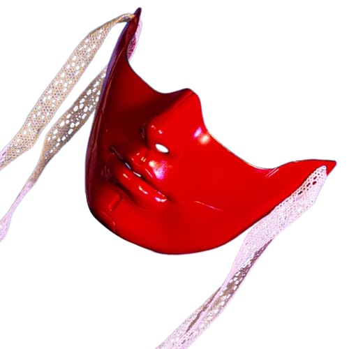 KASFDBMO Halloween-Kostüm, Maskerade, weißes halbes Gesicht für Damen und Herren, Cosplay-Enthusiasten, Maskerade-Dekoration KASFDBMO Halloween-Kostüm, Maskerade, weißes halbes Gesicht für Damen und Herren, Cosplay-Enthusiasten, Maskerade-Dekoration von KASFDBMO