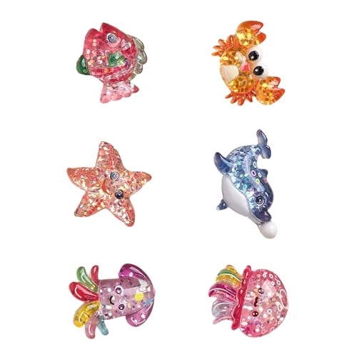 KASFDBMO Meerestier-Figuren aus Kunstharz, flache Rückseite, Miniatur-Ornament für Kunst, Handwerk, Scrapbooking, Dekoration, Figuren, 2/6 Stück KASFDBMO Meerestier-Figuren aus Kunstharz, flache Rückseite, Miniatur-Ornament für Kunst, Handwerk, Scrapbooking, Dekoration, Figuren, 2/6 Stück von KASFDBMO