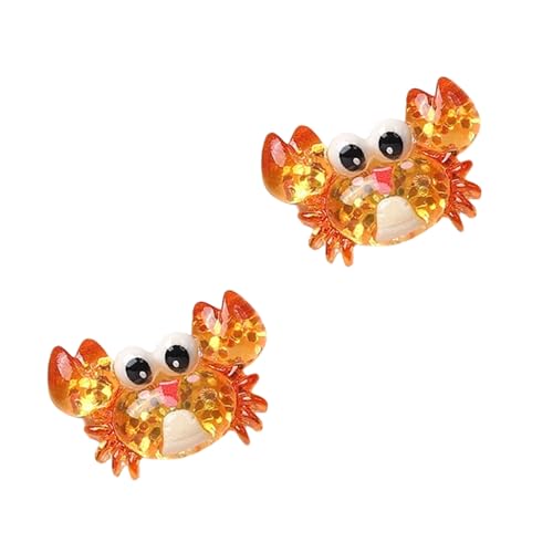 KASFDBMO Meerestier-Figuren aus Kunstharz, flache Rückseite, Miniatur-Ornament für Kunst, Handwerk, Scrapbooking, Dekoration, Figuren, 2/6 Stück von KASFDBMO