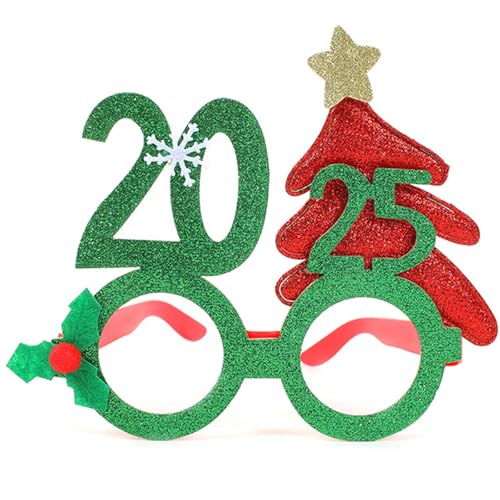 KASFDBMO Weihnachtsbrille 2025 Brillenrahmen Weihnachtsdekoration Zubehör Party Kostüm Brille für Weihnachtsfeiern KASFDBMO Weihnachtsbrille 2025 Brillenrahmen Weihnachtsdekoration Zubehör Party Kostüm Brille für Weihnachtsfeiern von KASFDBMO
