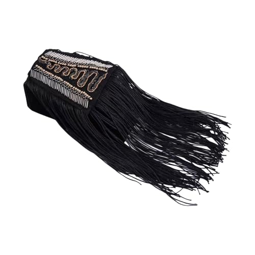 Mehrzweck-Epaulette mit Quasten und Perlen, Nietenmuster für verschiedene Anlässe, Bühnenauftritte, formelle Anzug-Kleid-Dekorationen von KASFDBMO