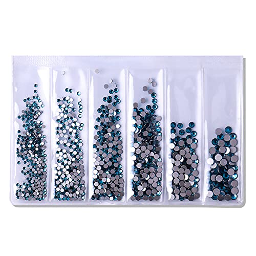 Transparente Strasssteine für Nägel, Kristall, gemischt, flache Rückseite, Strasssteine für Nagelkunst, Nägel und Strasssteine von KASFDBMO