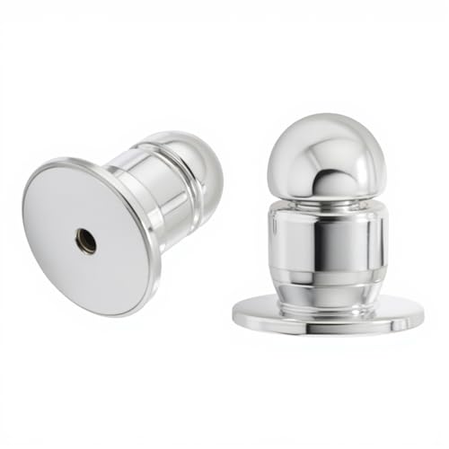 KASFREE Verriegelbare Ohrring-Verschlüsse für Ohrstecker, sichere Ohrringrückseite (Silber) von KASFREE