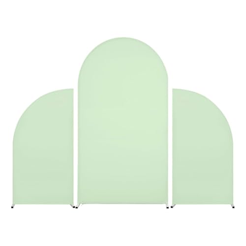 KASNLSAC Geburtstagsfeier Backdrop 3pcs Hochzeitsbogen Cover Set doppelseitig dehnbarer Spandex für Babypartys Partys Bankette Falten-resistente Elegante Event Hellgrün KASNLSAC Geburtstagsfeier Backdrop 3pcs Hochzeitsbogen Cover Set doppelseitig dehnbarer Spandex für Babypartys Partys Bankette Falten-resistente Elegante Event Hellgrün von KASNLSAC