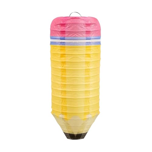 KASNLSAC Hochwertiger Laternen-Buntstift-Hang-Papier-Laternen farbenfrohe Bleistift für Festivaldekoration Klassenzimmer Willkommen zurück in Schulpartyzubehör Gelb KASNLSAC Hochwertiger Laternen-Buntstift-Hang-Papier-Laternen farbenfrohe Bleistift für Festivaldekoration Klassenzimmer Willkommen zurück in Schulpartyzubehör Gelb von KASNLSAC