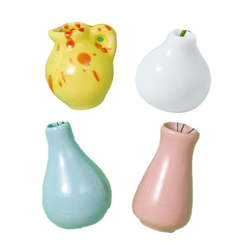 KASNLSAC Keramik Kühlschrankmagnete Blume Vase Magnet 3D Set Mini Küchendekor für Home Office Locker Dekorative Kühlschrank Kit 4/8/10/12/14 B von KASNLSAC