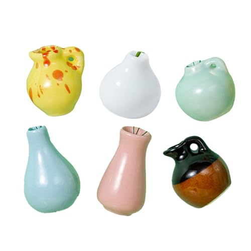 KASNLSAC Keramik Kühlschrankmagnete Blume Vase Magnet 3D Set Mini Küchendekor für Home Office Locker Dekorative Kühlschrank Kit 4/8/10/12/14 E von KASNLSAC