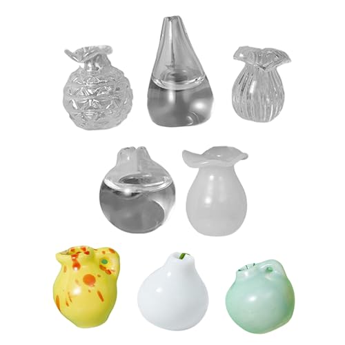 KASNLSAC Keramik Kühlschrankmagnete Blume Vase Magnet 3D Set Mini Küchendekor für Home Office Locker Dekorative Kühlschrank Kit 4/8/10/12/14 G von KASNLSAC