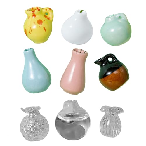 KASNLSAC Keramik Kühlschrankmagnete Blume Vase Magnet 3D Set Mini Küchendekor für Home Office Locker Dekorative Kühlschrank Kit 4/8/10/12/14 H von KASNLSAC