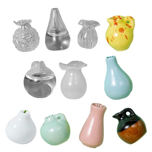 KASNLSAC Keramik Kühlschrankmagnete Blume Vase Magnet 3D Set Mini Küchendekor für Home Office Locker Dekorative Kühlschrank Kit 4/8/10/12/14 J von KASNLSAC