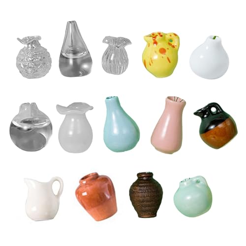 KASNLSAC Keramik Kühlschrankmagnete Blume Vase Magnet 3D Set Mini Küchendekor für Home Office Locker Dekorative Kühlschrank Kit 4/8/10/12/14 K von KASNLSAC